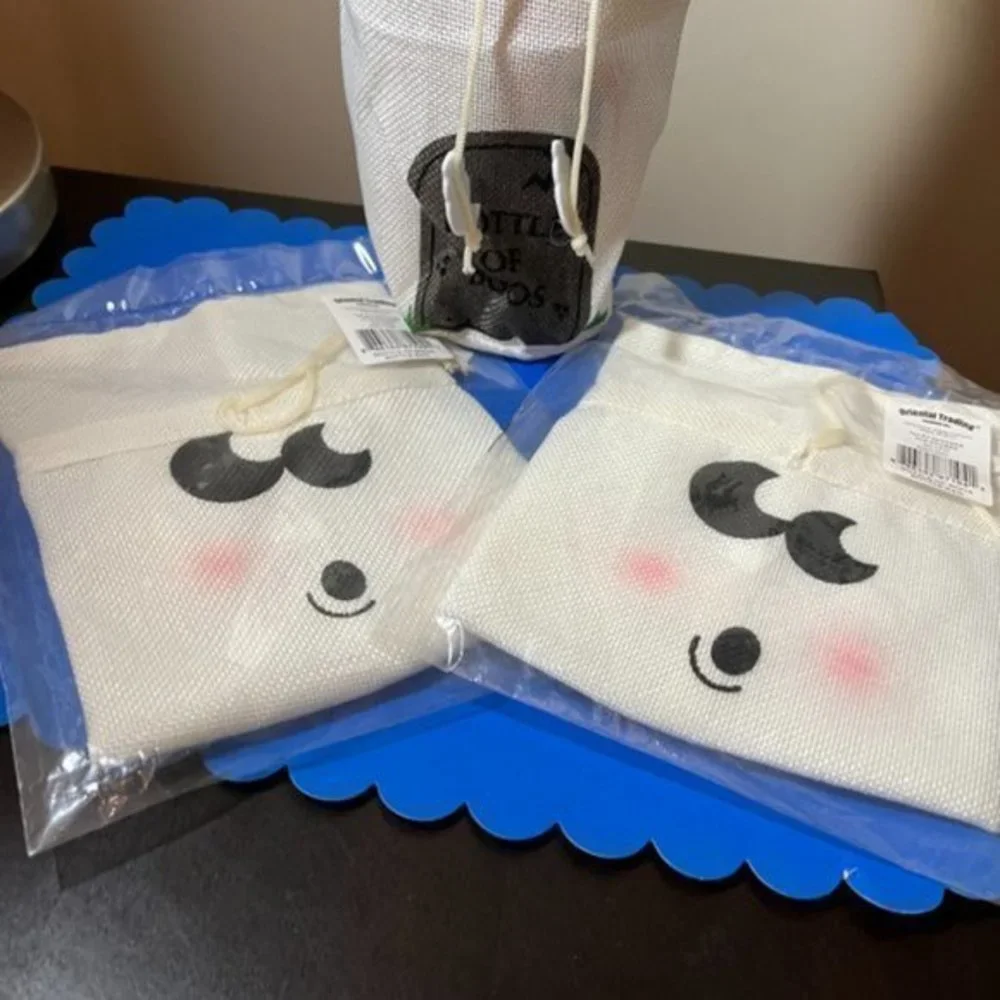 Wine Bags - Ghost‎ Themed - Lot if THREE (new) (Party Supplies)